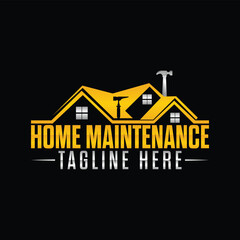 Home repair logo design, home cleaning logo
