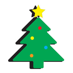 christmas tree on white background