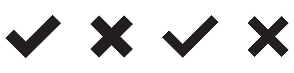 green tick mark. red cross mark icons. yes and no buttons. do and don't button. checkmark and crossmark button.