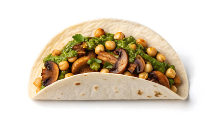 Breakfast Burrito Tacos delicious breakfast burrito filled with mushrooms, chickpeas, and green sauce makes tasty tacos