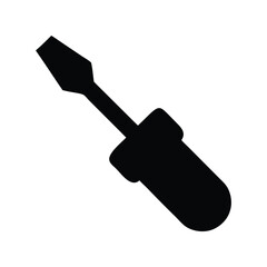 Screwdriver icon vector. Tool symbol, repair or maintenance illustration for hardware, DIY, or mechanical service designs