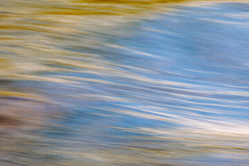 Shapes and colors of moving river water.