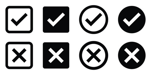 green tick mark. red cross mark icons. yes and no buttons. do and don't button. checkmark and crossmark button.