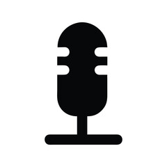 Microphone icon vector. Voice recording symbol, audio input for podcasts, streaming apps, or communication interfaces

