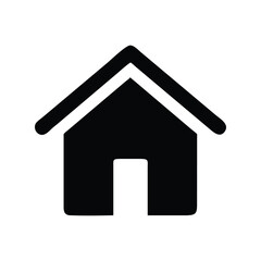 Home icon vector. House symbol, main menu indicator for apps, websites, or real estate interface designs

