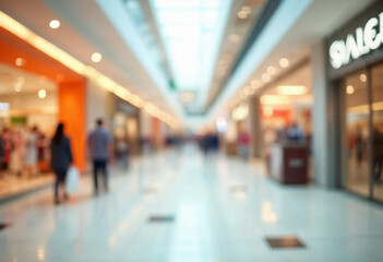 abstract blur image background of mall department store