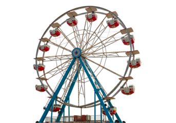 Ferris Wheel Image Amusement Park Ride Carnival Fair Entertainment isolated on transparent background