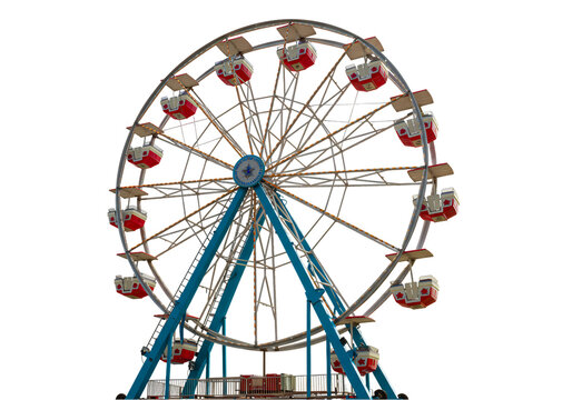 Ferris Wheel Image Amusement Park Ride Carnival Fair Entertainment isolated on transparent background
