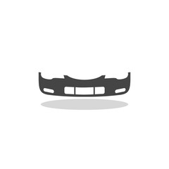 Car front bumpers icon with shadow