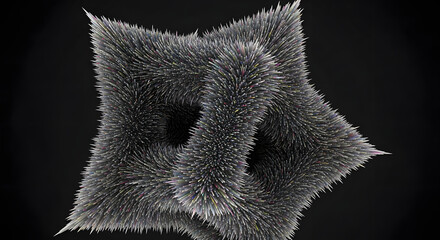 abstract 3d shape made of little needles