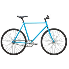 Obraz premium Blue Fixie Bike: Single Speed Bicycle on transparent background