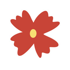 red flower on white background, red flower isolated on whiteabstract red flower, set of vector flowers, set of flower icons, set of flowers, 