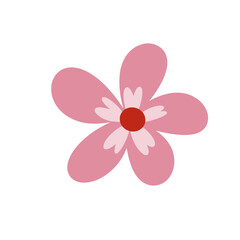 red flower on white background, red flower isolated on whiteabstract red flower, set of vector flowers, set of flower icons, set of flowers, 