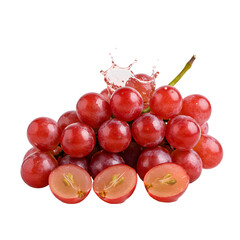 Red Grapes: Fresh, Juicy, & Sweet on transparent background