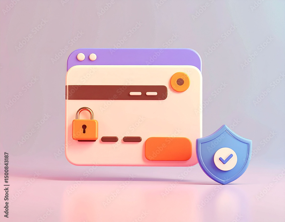 Poster enhancing online security measures digital privacy strategies web design visual representation studi