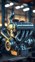 Fototapeta premium super modern engine of a car 