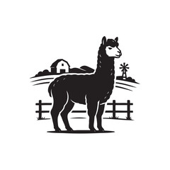 alpaca farm vector