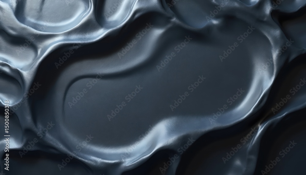 Poster abstract background with fluid shapes, silky texture, soft folds, and light reflections. silky textu