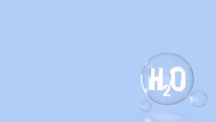 The H2O in bubble for ECO concept 3d Rendering.