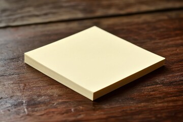 Fototapeta premium Note Pad On Desk. Blank Sticky Note for Writing and Reminders on Desk