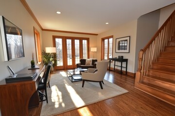 Office House. Contemporary Staged Workspace for Home Office Organising