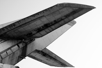 Detail of an old abandoned military plane	