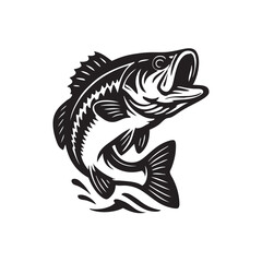 Bass Largemouth fish vector