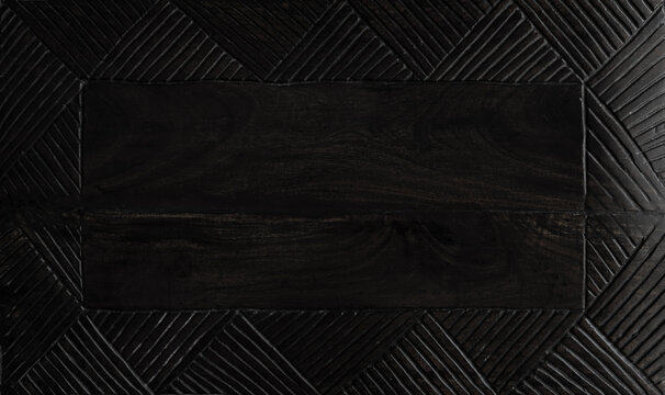 Elegant Dark Wood Chevron Pattern with Rich Textured Overlay. Wood Texture Background with copy-space.