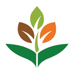 Environmental Education Logo with Leaf and Book