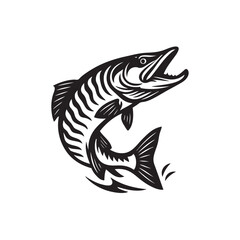 muskellunge fish vector