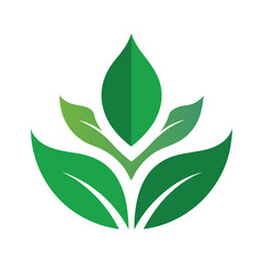 Abstract Leaf Symbol Logo for Spa and Wellness