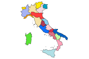 イタリア　カラフル地図