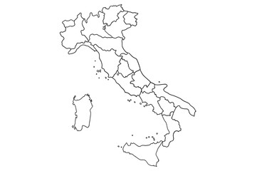 Fototapeta premium イタリア 地形地図