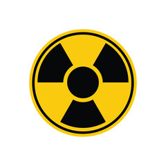 radioactive radiation icon vector design template