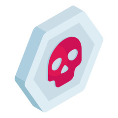 Creative design icon of skull