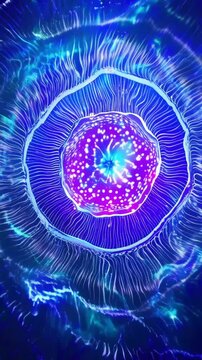 Glowing jellyfish tentacles