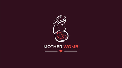 Mother womb logo for mother's day