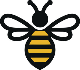 Minimalist Bee Logo Icon Vector