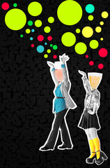 Composite collage. Bubbly Celebration Dance