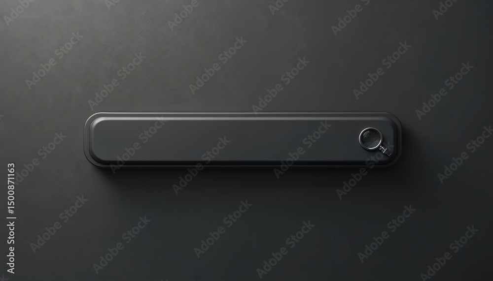 Aufkleber Black search bar with empty space for text. Internet search engine design on website. Search button magnifier icon. Online browsing template interface. Navigation concept for web pages digital