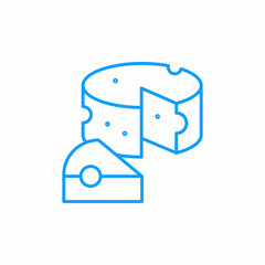 block of cheese icon sign vector