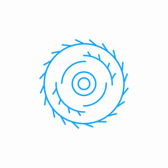 circular saw blade icon sign vector