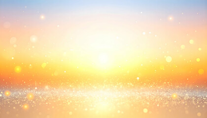 Golden Sunset Glimmering on a Glittery Beach