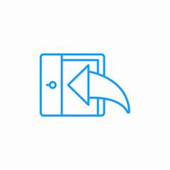 door arrow enter icon sign vector