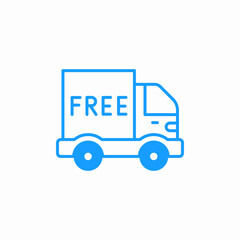 free delivery truck icon sign vector