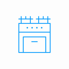 gas stove oven icon sign vector