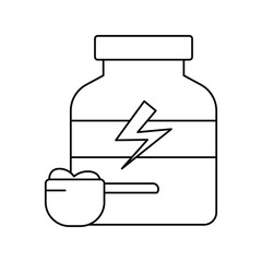 whey lineal icon with white background vector stock illustration