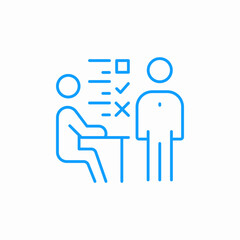 interview checklist person icon sign vector