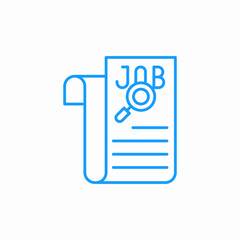 job search document icon sign vector