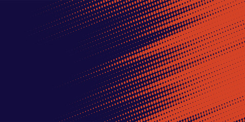 Obraz premium Abstract speed lines style orange color halftone banner design template. vector eps10